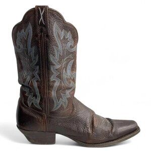 Twisted X Brown Leather Embroidered Cowgirl Western Cowboy Boots Women's 10 B